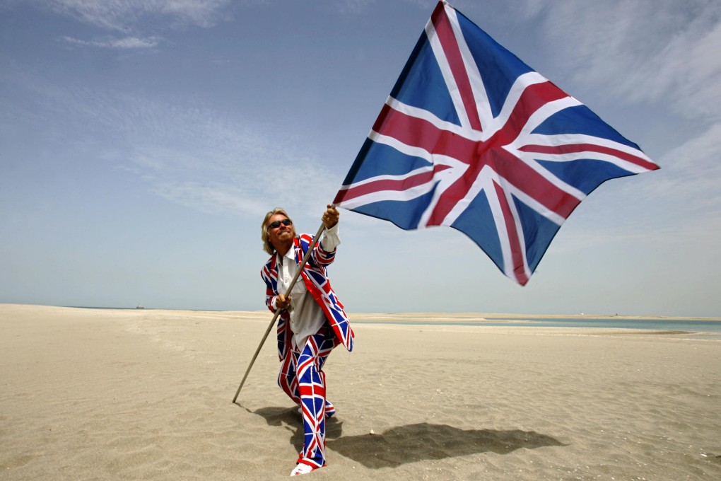 The gregarious Branson has long wrapped himself in the Union Jack to promote his Virgin empire. Photo: AFP