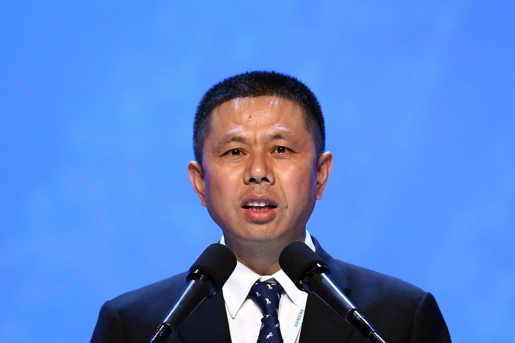 Gao Jifan, Chairman and CEO of Trina Solar speaks at the 22nd World Energy Congress  in Daegu, South Korea. Photo: EPA