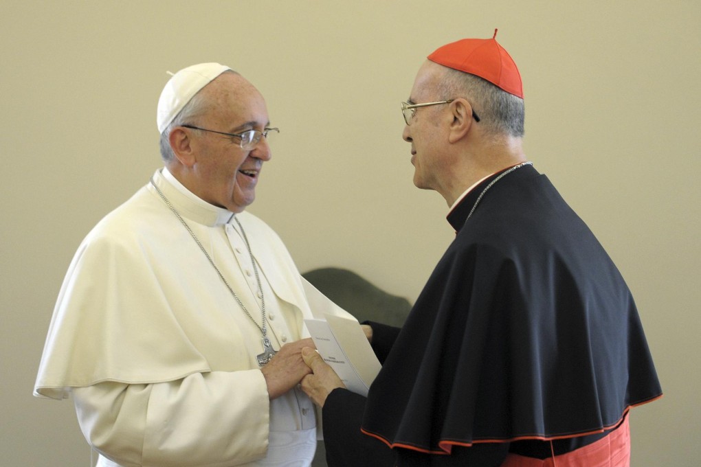 Pope Francis with Cardinal Tarcisio Bertone. Photo: Reuters