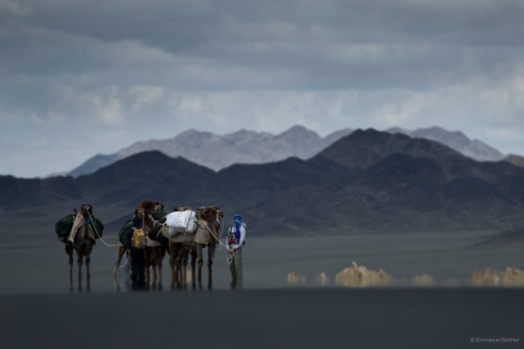 Christopher Schrader during his momentous 52-day walk across the Gobi Desert in 2011 Photo: Christopher Schrader