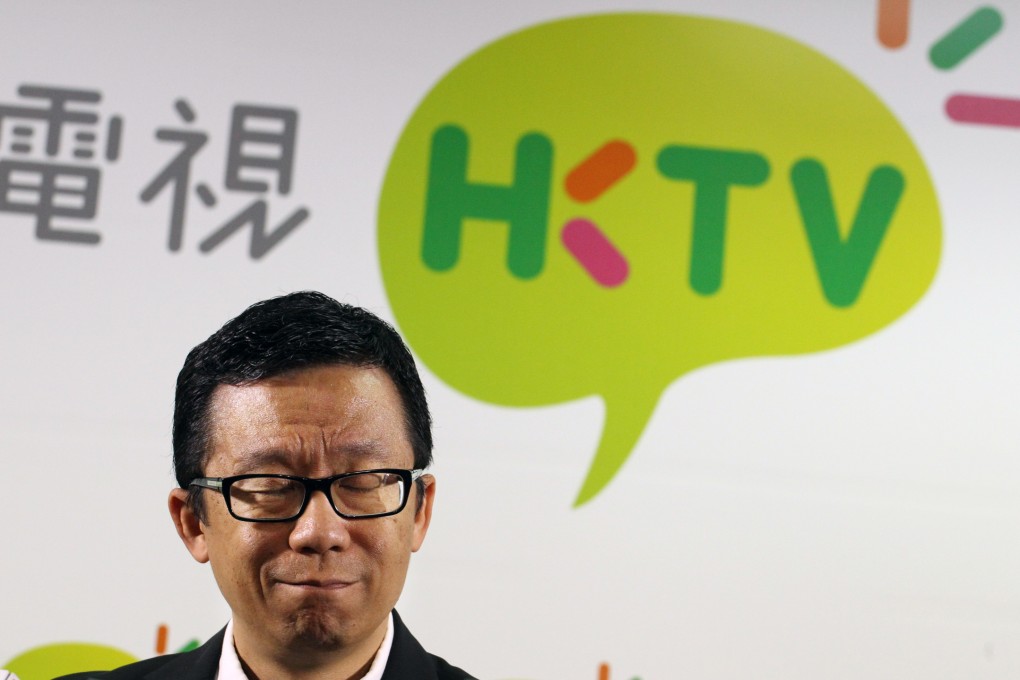 Hong Kong Television Network's chairman Ricky Wong Wai-kay attends a press conference to express his disappointment over the government's rejection of HKTV's free TV license application. Photo: Felix Wong