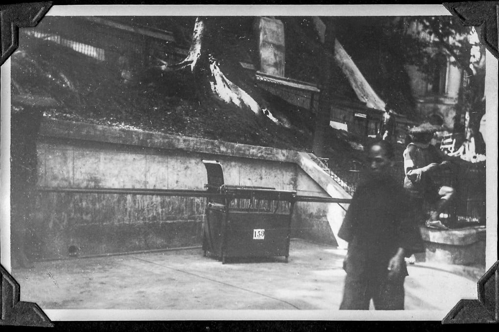 Colonel H.B.L Dowbiggin’s sedan chair, which the resident of The Peak continued to use even after cars became commonplace. Photos: Joan Fuller / Jason Wordie Collection; SCMP