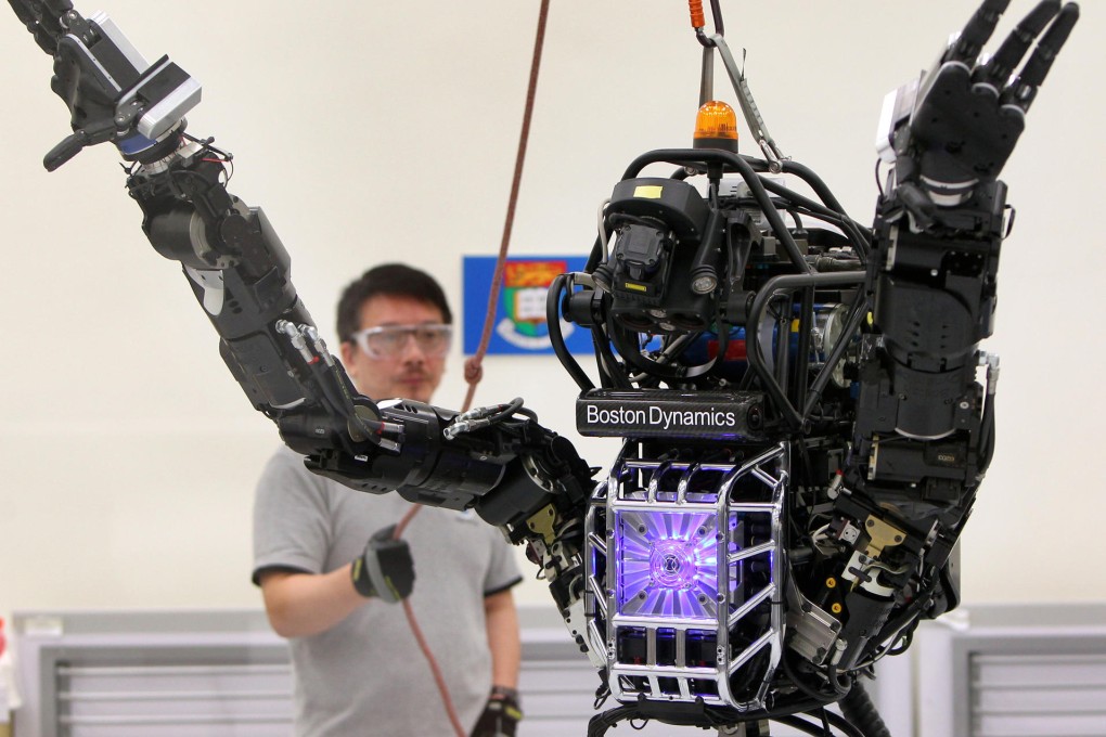 The robot demonstrating tai chi. Photo: Jonathan Wong