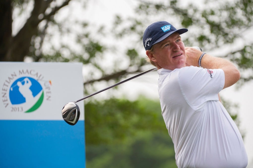 Ernie Els stormed back from a miserable four over par after his first seven holes to finish on even-par 71 on the first day of the Venetian Macau Open. Photo: AFP