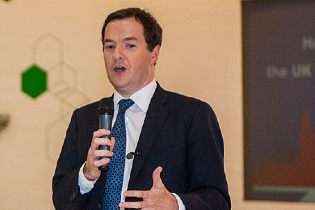 Britain's Chancellor of the Exchequer George Osborne in China on Wednesday. Photo: Xinhua