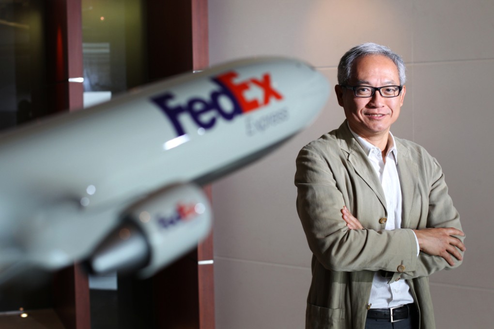 Peter Yin, with a PhD and an MBA, is FedEx's vice president of marketing for the Asia-Pacific division.