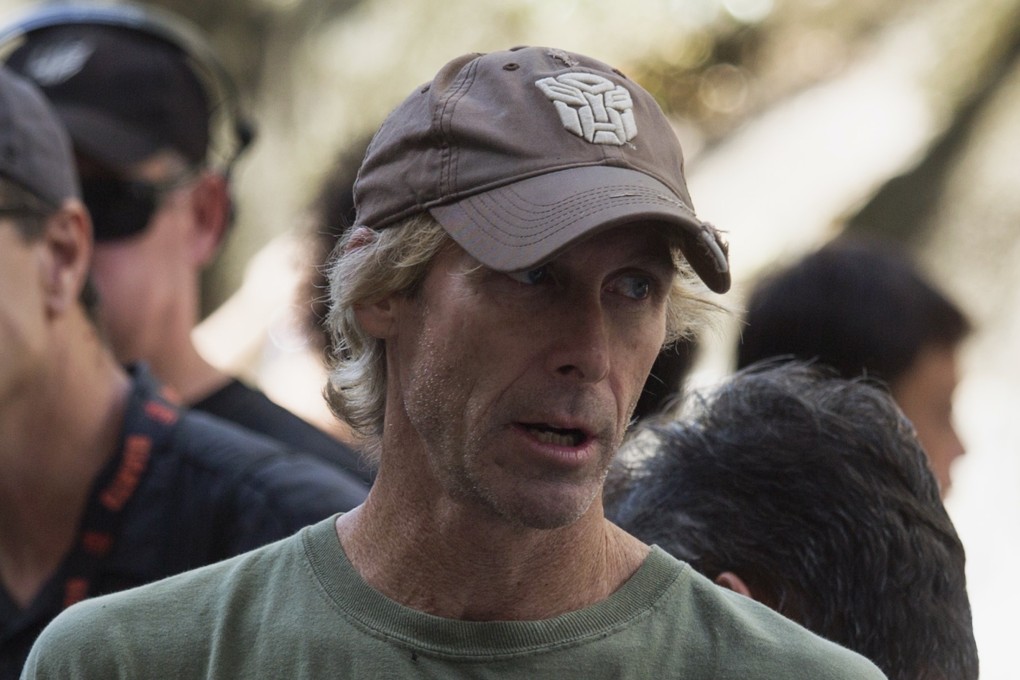 Michael Bay during the filming of "Transformers: Age of Extinction" in Hong Kong. Photo: Reuters
