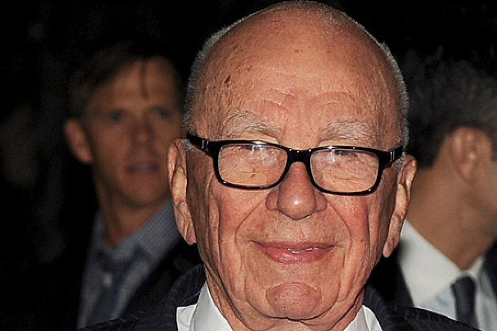 Chairman and CEO of News Corp Rupert Murdoch at Fox Studios in California on Wednesday. Photo: AFP