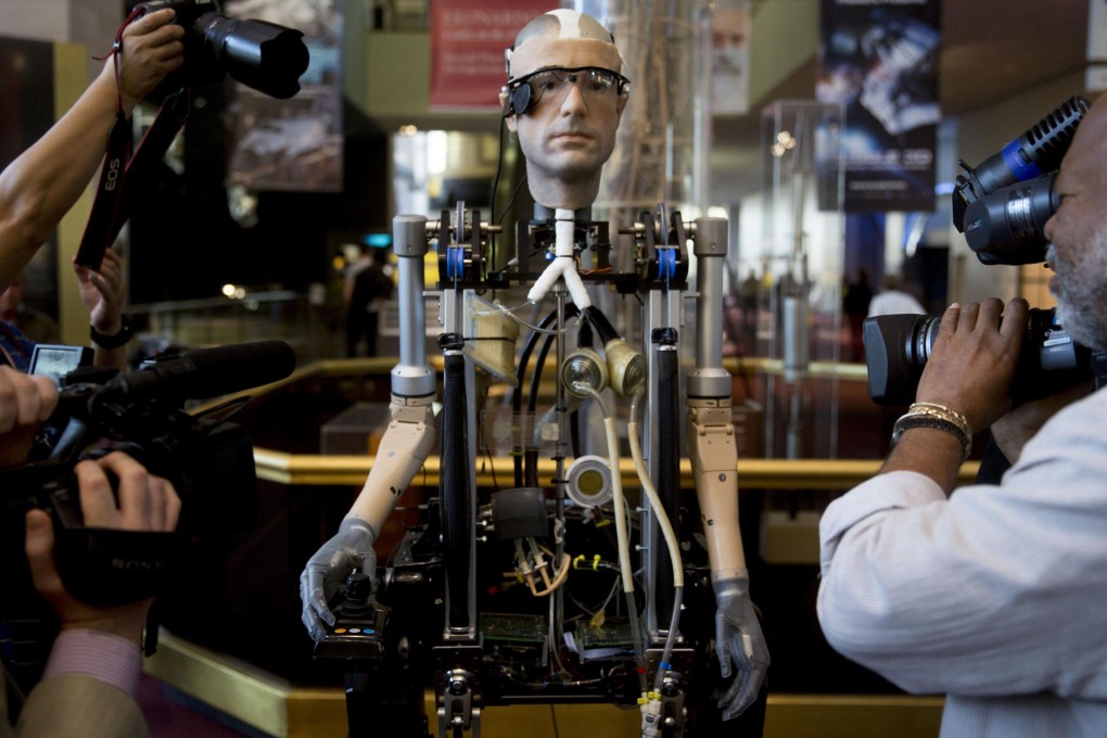 A bionic man built with implantable synthetic organs at the Smithsonian National Air and Space Museum in Washington. Photo: Bloomberg
