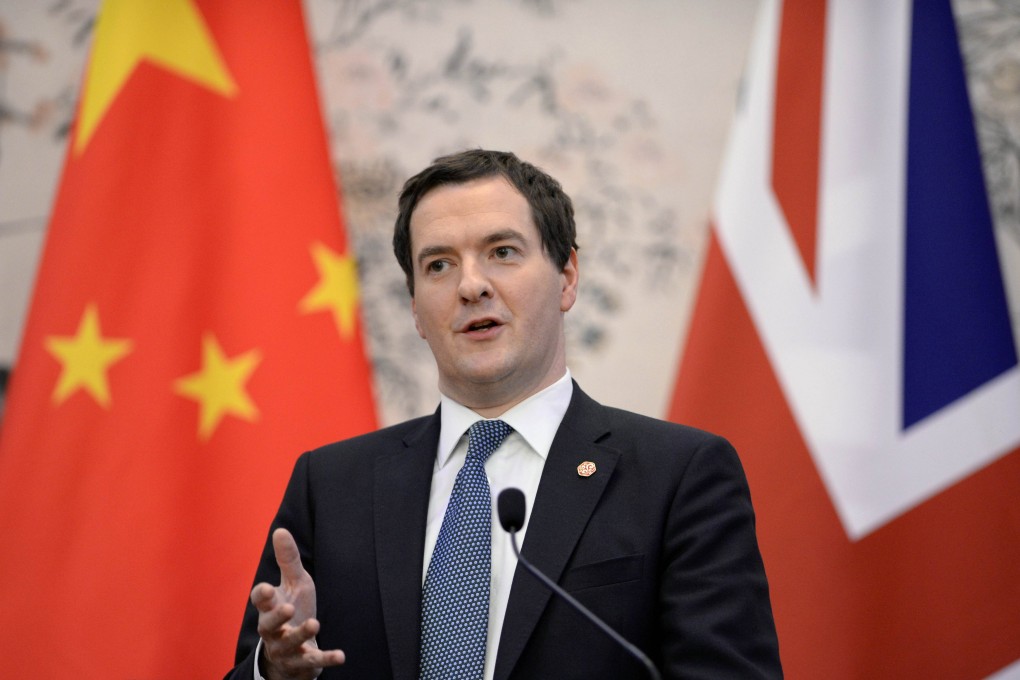 Britain's Chancellor of the Exchequer George Osborne in Beijing. Photo: AFP