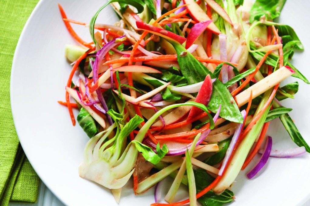Apple bak choi salad