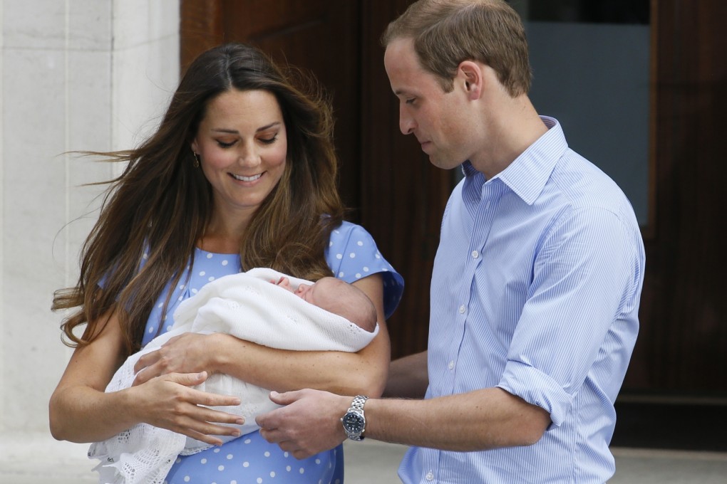 Britain's Prince William and Kate, Duchess of Cambridge and the Prince of Cambridge. Photo: AP