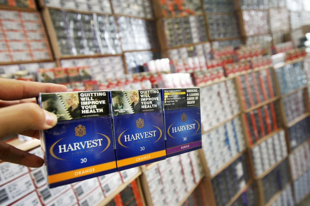 Illegal cigarettes seized earlier this year. Photo: David Wong