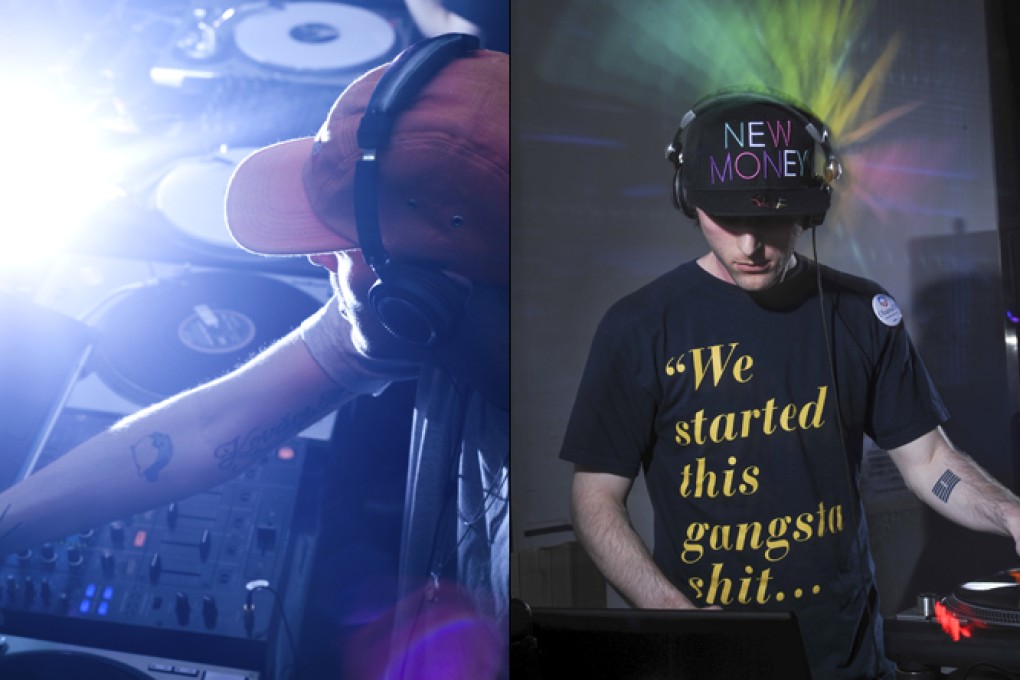 Kid Fresh (left) and DJ Enso (right) touch bass.