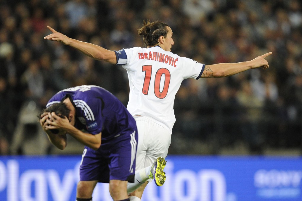 Zlatan Ibrahimovic was simply unstoppable in PSG's crushing win over Anderlecht in the Champions League. Photo: AFP