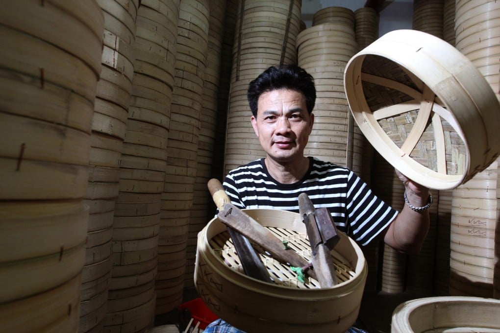 To Wai-pan, of Sum Hing Kee Bamboo Steamer Company, still crafts bamboo steamers by hand. Photo: May Tse