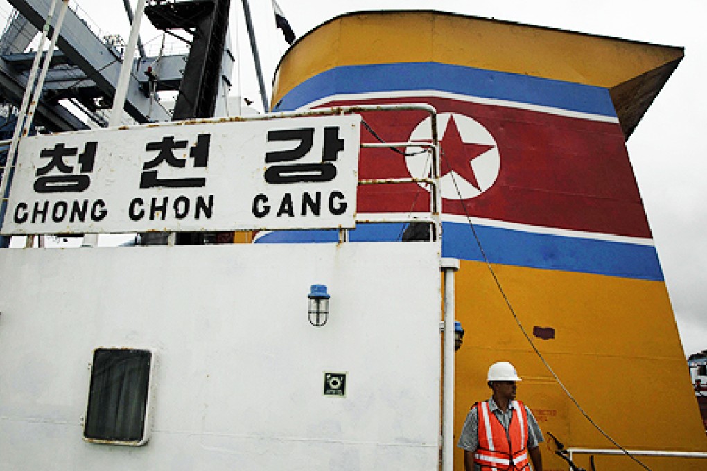 The Chon Cong Gang, a North Korean ship detained in Panama on suspicion of arms smuggling. Photo: AP