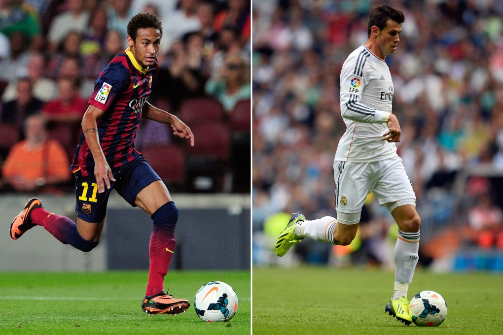 Neymar (left) and Gareth Bale were set to clash in their first El Clasico. Photo: AFP
