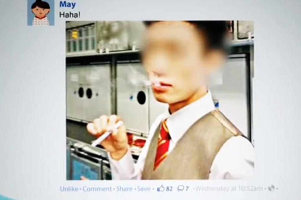 This image got a flight attendant fired. Photo: Red Door News