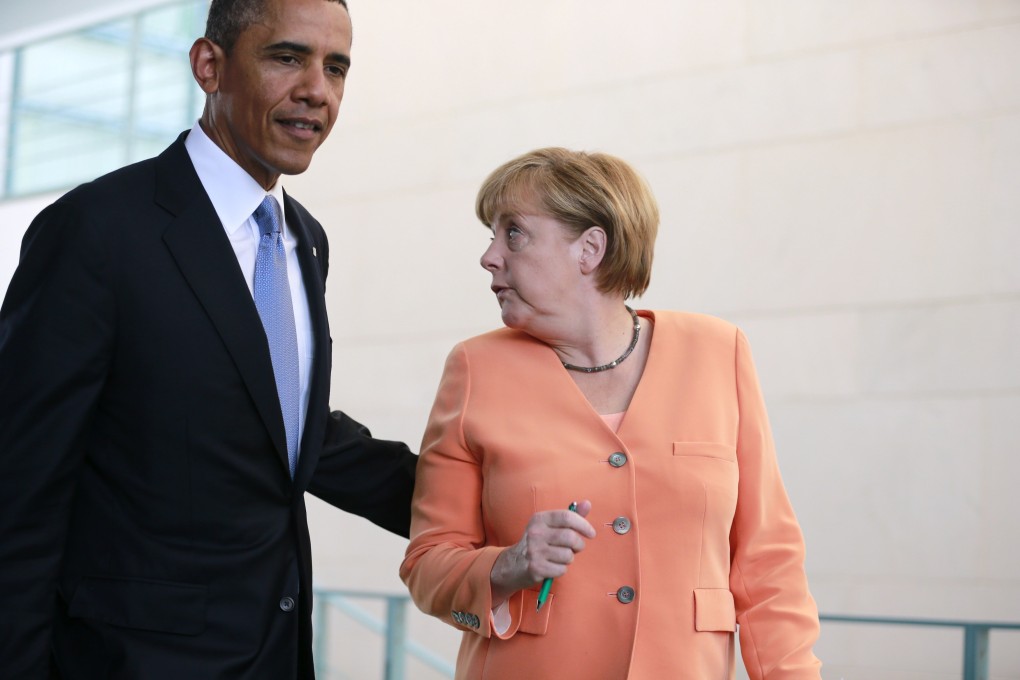 US President Barack Obama and German Chancellor Angela Merkel. Photo: Reuters