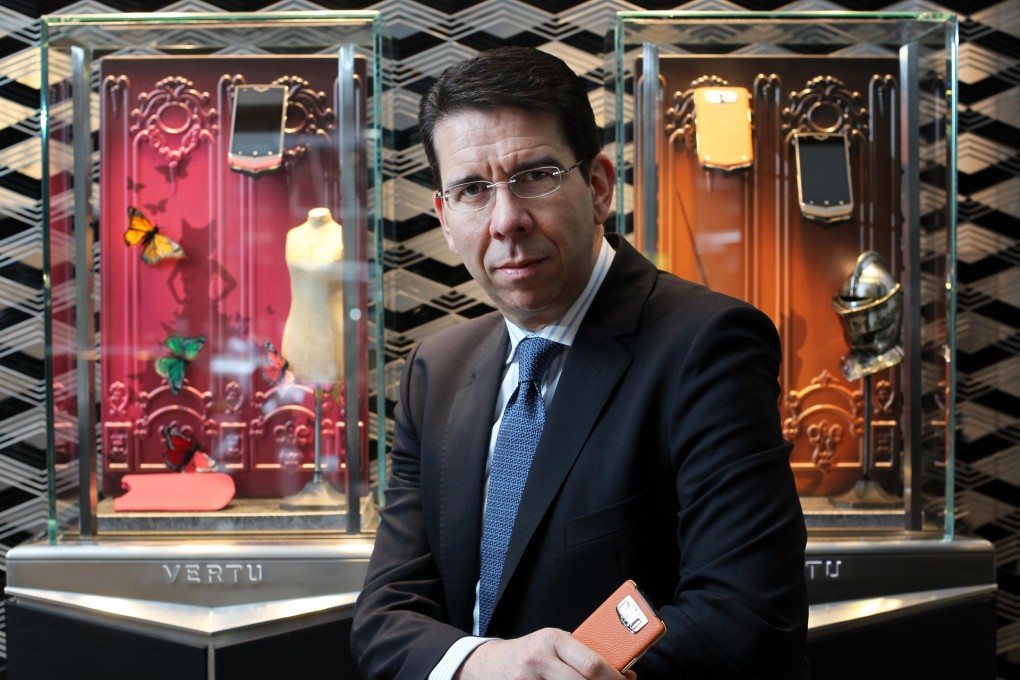 Vertu chief executive Massimiliano Pogliani says the Constellation caters to a more internet-savvy audience. Photo: Dickson Lee