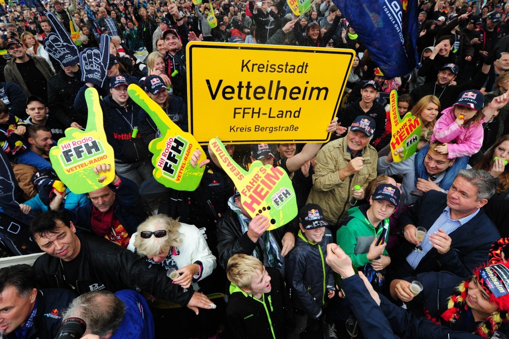 One place where there is no lack of support for Sebastian Vettel is in his hometown of Heppenheim in central Germany. Photo: AFP