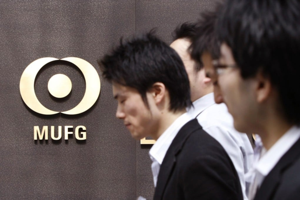 Japan's top lender Mitsubishi UFJ Financial Group is among the banks to be investigated for links to yakuza. Photo: Reuters