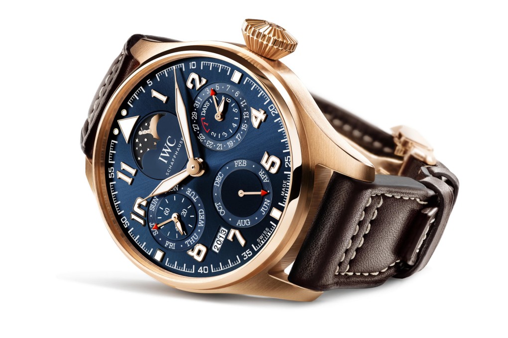 IWC Big Pilot’s Watch Perpetual: Seventy years after the release of author and pilot Antoine de Saint-Exupéry's "Le Petit Prince", IWC launches two special limited editions of its Pilot's Watch. The Big Pilot's Watch features a bold cockpit-inspired design and seven-day power reserve.