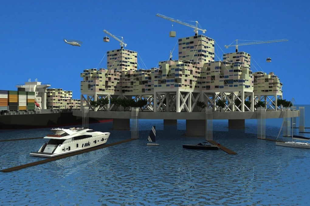 The Seasteading Institute wants to build permanent dwellings at sea, as depicted in this artist's impression by Wendy Sitler-Roddier.