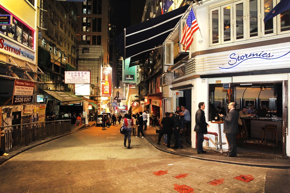 Theft cases are rising in Lan Kwai Fong. Photo: Edward Wong