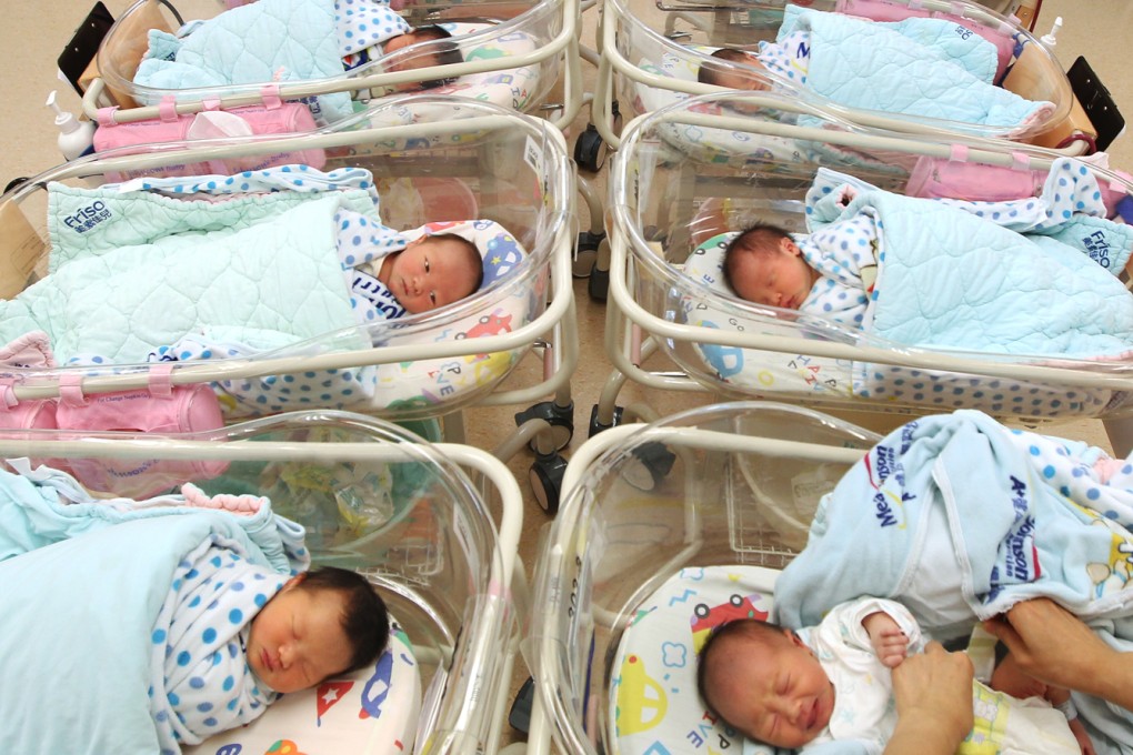New-born babies are taken care by nurses at Precious Blood Hospital. Photo: Sam Tsang