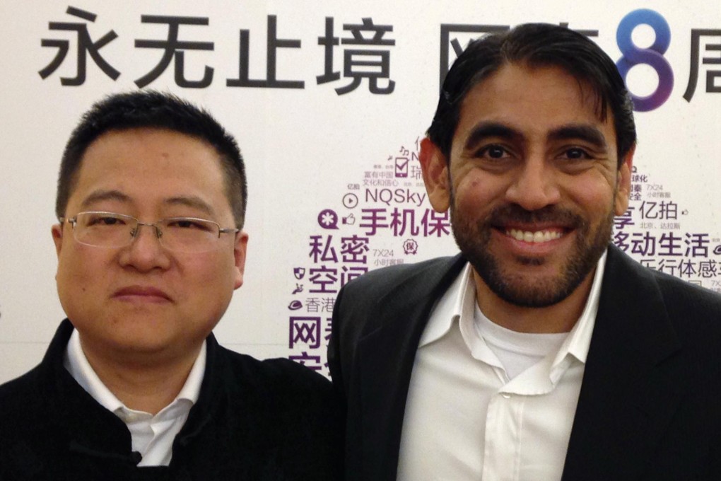 NQ Mobile chief executives Henry Lin and Omar Khan.