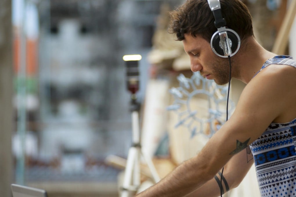 Simon Ventham, aka DJ Simon C Vent, on the decks. Photo: Zeeshan Heider