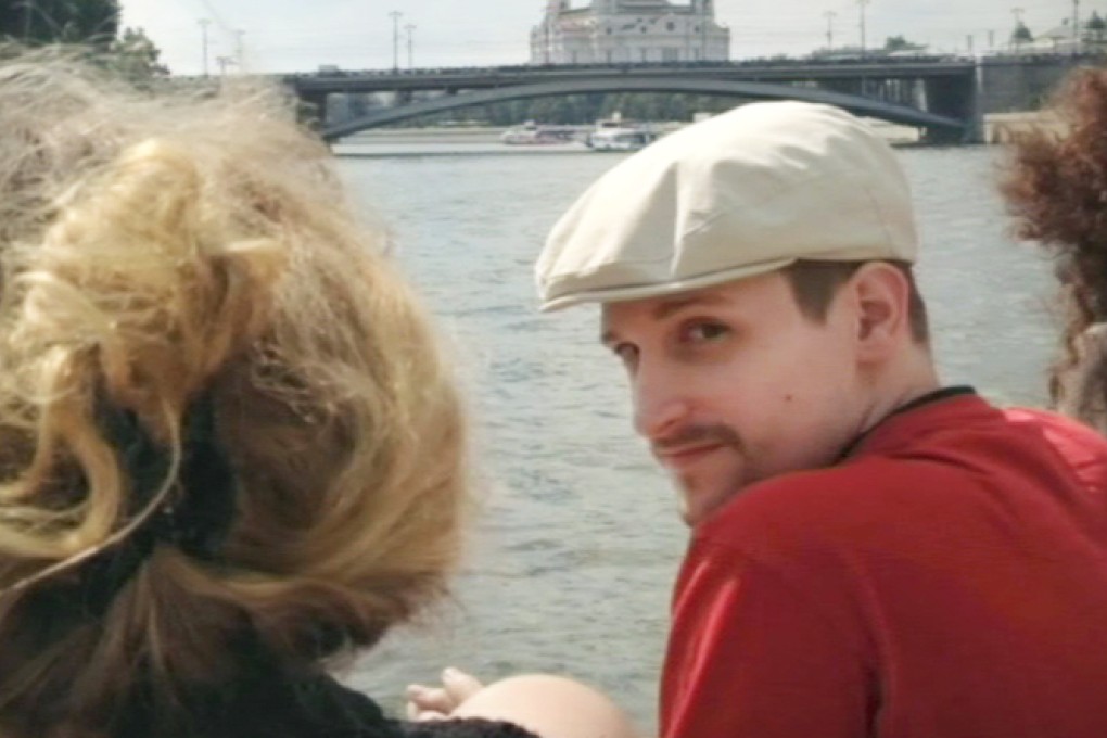 A man named as Edward Snowden - wearing a cap and sporting a moustache -  in this image from Russian TV channel Rossiya 24. Photo: Reuters