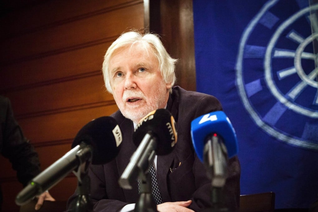 Finland's Foreign Minister Erkki Tuomioja at a press conference in Helsinki on Thursday. Photo: AFP