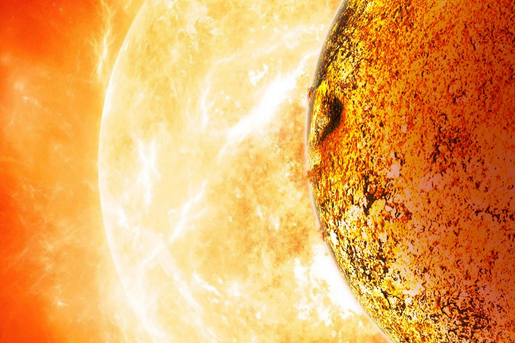 An artist's rendering of the planet Kepler-78b, which orbits less than one million miles from its sun. It's thought to be made of rock and iron, like Earth. Photo: AP