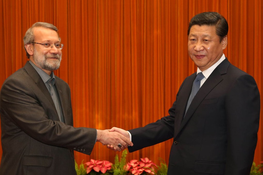 Chinese President Xi Jinping meets with Iran's Majlis Parliament Speaker Ali Larijani in Beijing. Photo: Xinhua