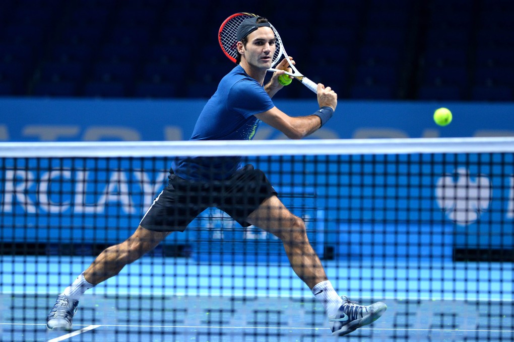 Roger Federer during a training session in London. Photo: AFP