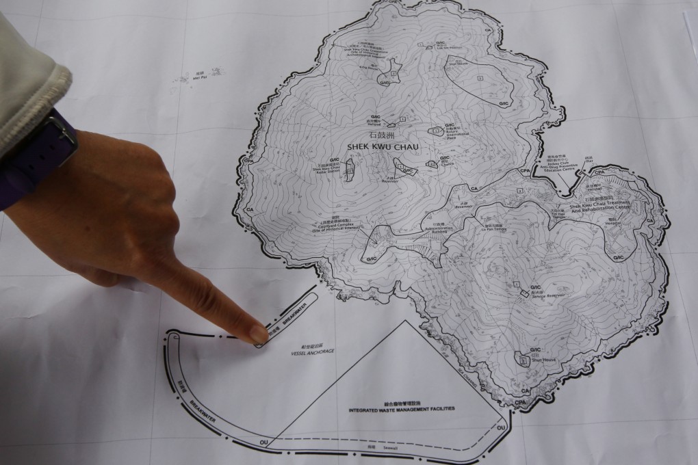 Location of the proposed Shek Kwu Chau incinerator. Photo: Nora Tam