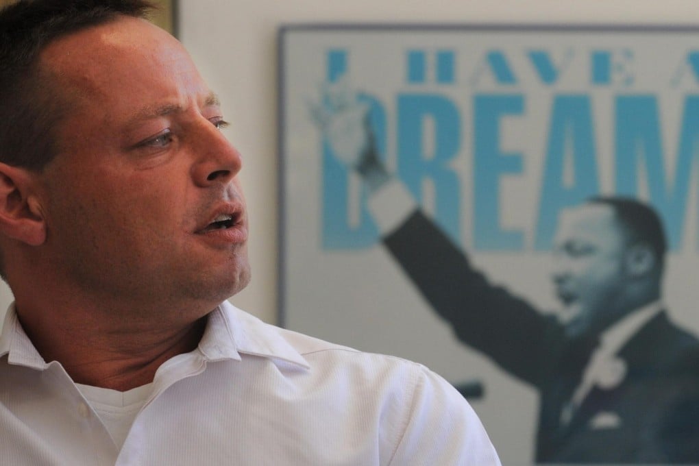 David Hicks speaks to the media in Sydney yesterday. Photo: EPA