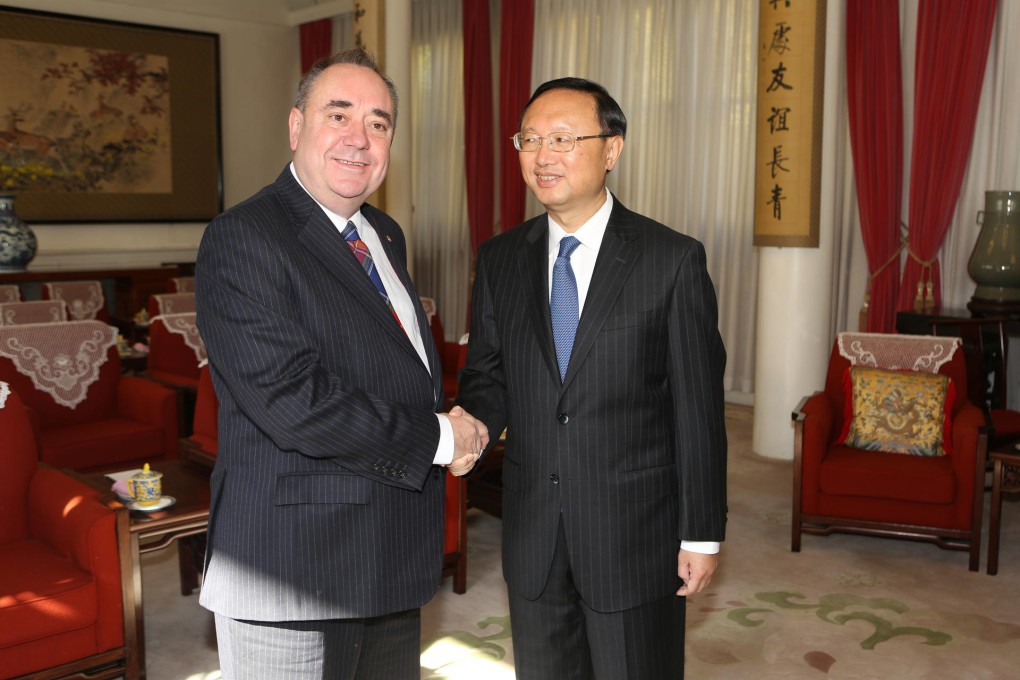 First Minister Alex Salmond meets State Councillor Yang Jiechi in Beijing. Photo: Flickr