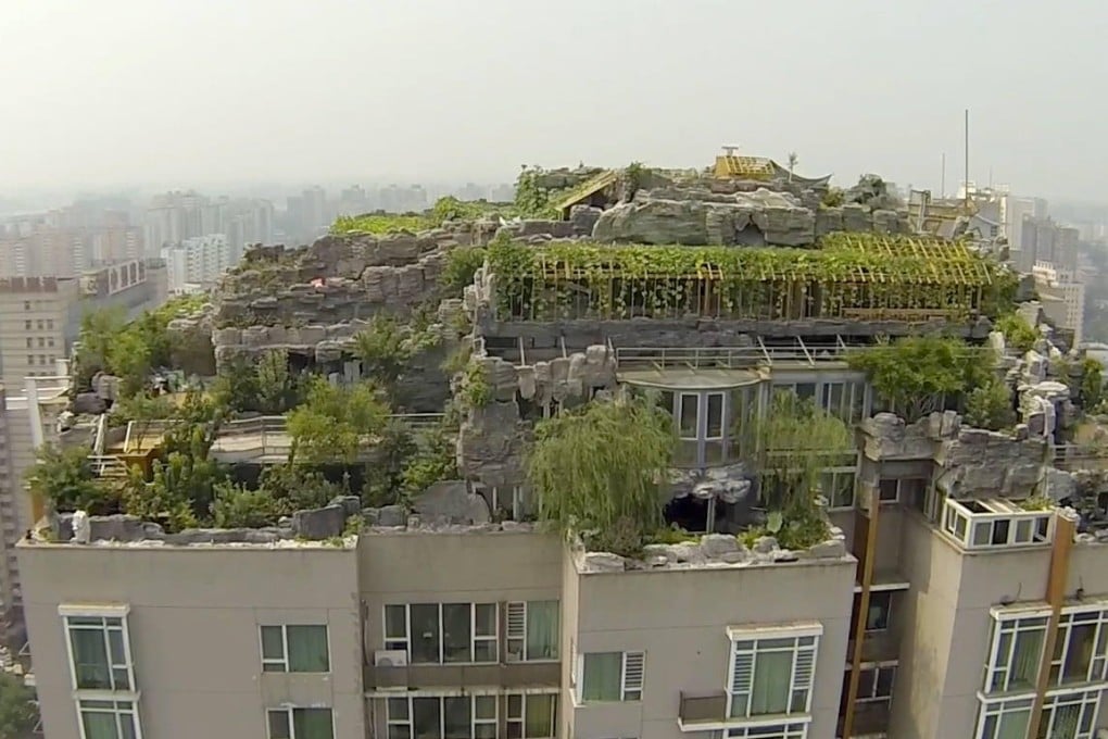 Images taken above Beijing: Zhang Biqing's rooftop villa. Photo: SCMP
