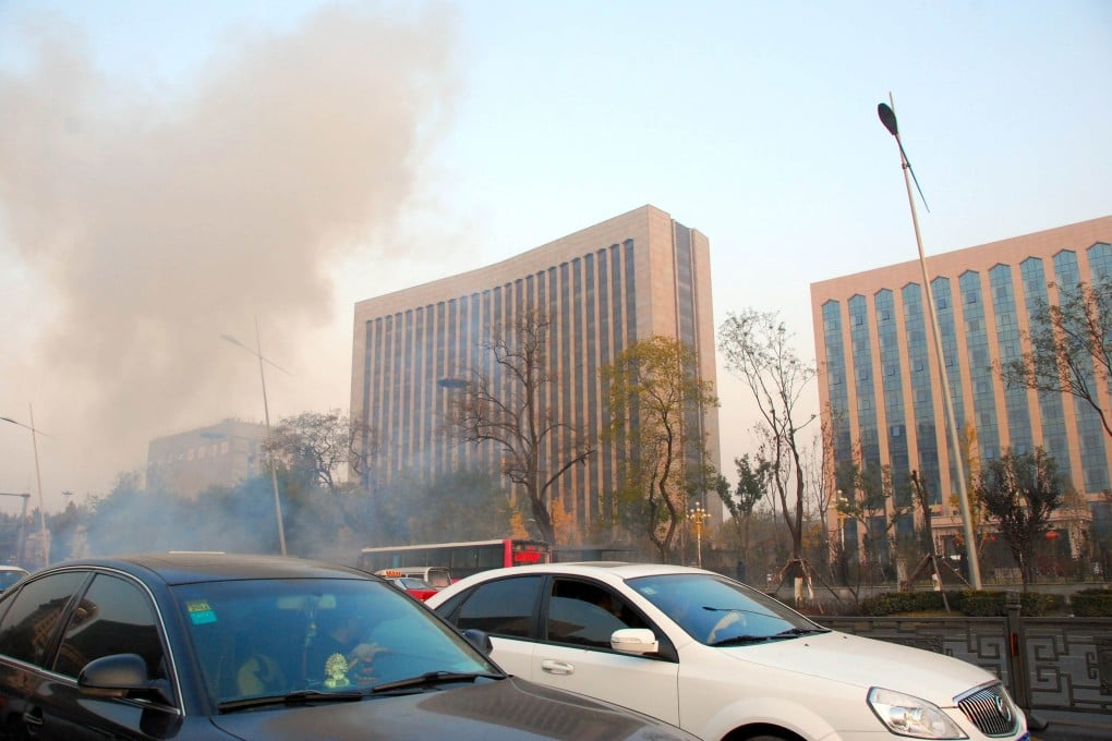 View of the site following the explosions in Taiyuan. Photo: Reuters