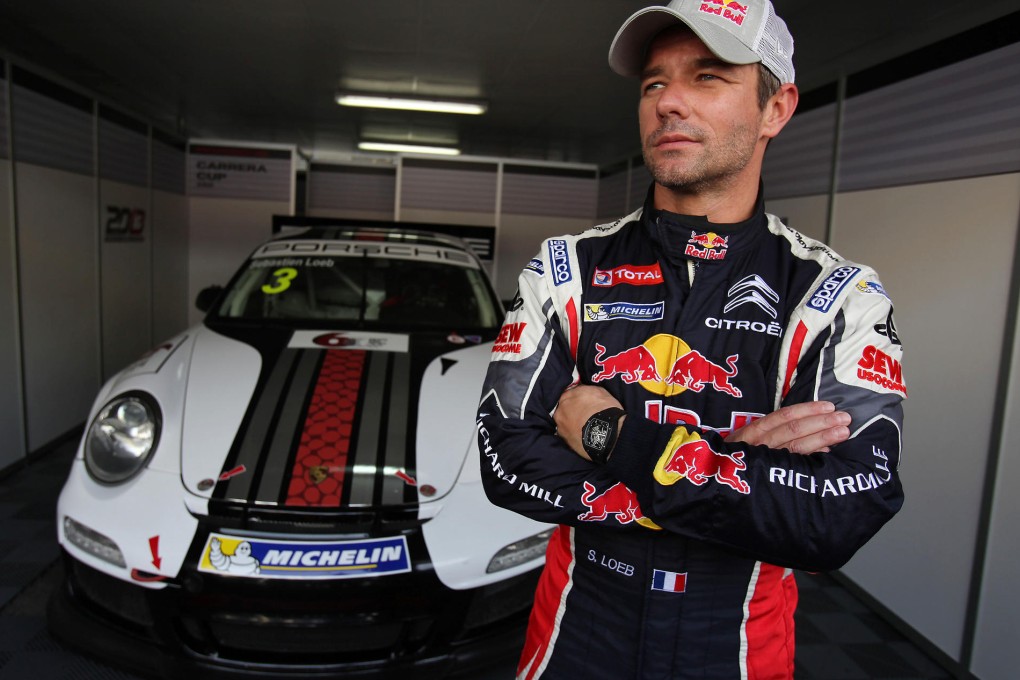 Marquee signing Sebastien Loeb during a break in qualifying for the Porsche Carrera Cup Asia event on Saturday. Photo: SCMP Pictures