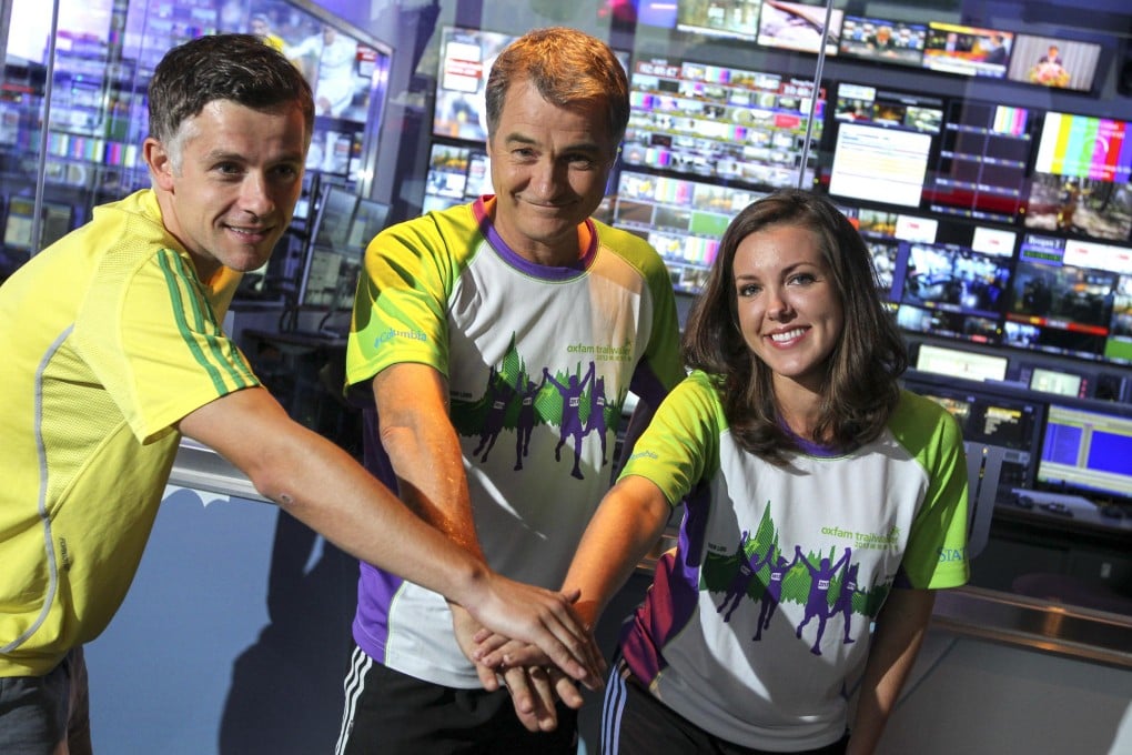 CNN's Paul Armstrong (far left) joins teammates Andrew Stevens and Sarah Chakales in this weekend's Oxfam Trailwalker. Photo: Nora Tam