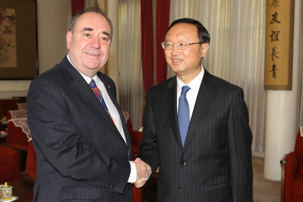 First Minister Alex Salmond meets State Councillor Yang Jiechi in Beijing. Photo: Flickr