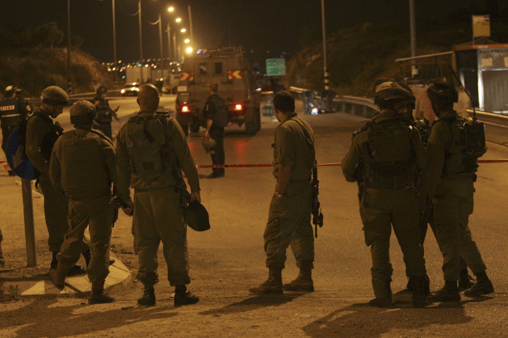 Israeli soldiers on patrol near Nablus in the West Bank. Photo: AP