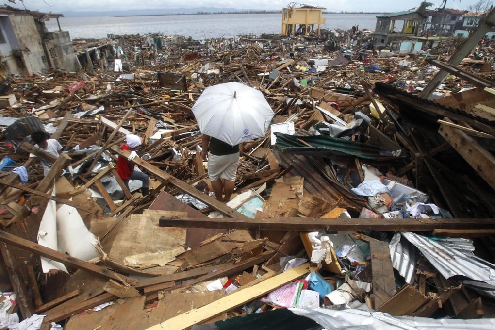 A view of a super typhoon Haiyan devastated area in Tacloban, Philippines. Photo: EPA
