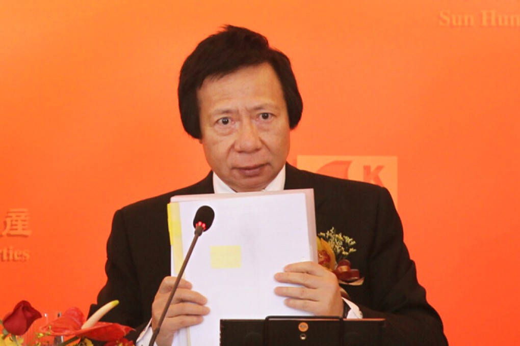 Thomas Kwok says SHKP will focus on only the four first-tier cities in its search for mainland sites. Photo: Edward Wong