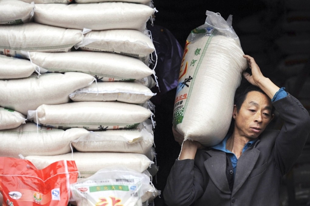 The US Department of Agriculture has forecast China’s rice imports would reach a record high of 3.4 million tonnes in 2013/14. Photo: Reuters